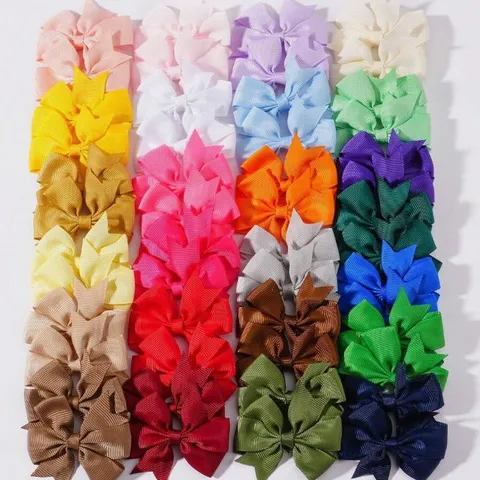 Barrettes à Cheveux Nœud en Gros-Grain pour Filles Pinces à Cheveux Papillon Faites Main Accessoires de Coiffure Bébé