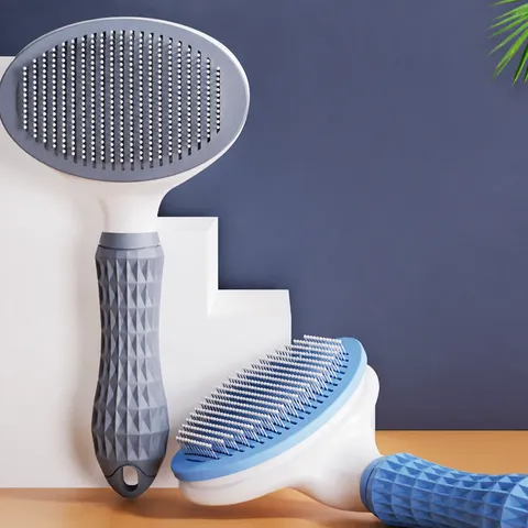 Brosse de Toilettage Autonettoyante Pour Chiens Et Chats Peigne de Toilettage Pour Animaux En Acier Inoxydable Pour Massage Et Démêlage Outil Professionnel En Plastique ABS