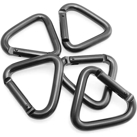 Aluminum Alloy Triangular Carabiner Clip Outdoor Camping Snap Hook Spring Clip Key Chain EDC Gear Backpack Accessory
