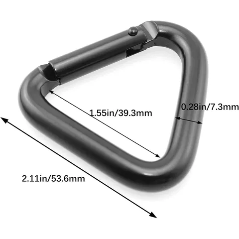 Aluminum Alloy Triangular Carabiner Clip Outdoor Camping Snap Hook Spring Clip Key Chain EDC Gear Backpack Accessory