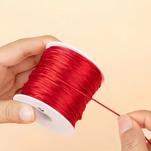Corde à Noeuds Chinois en Nylon pour Fabrication de Bracelets et Colliers DIY Fil Tressé à la Main Lustre de Soie pour Artisanat de Bijoux