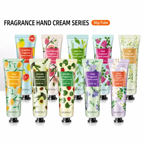 SEOMOU Crème Mains Hydratante Pour Mains Sèches Extrait De Plante Parfum De Fruits Floraux Portable Hydratante Nourrissante Soin De La Peau Pour Hommes Femmes