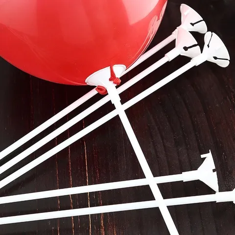 Kunststoff Ballonsstäbe Mit Haltern Weiß Mehrfarbig Ballonhalter Für Hochzeit Party Geburtstag Festival Dekoration Zubehör