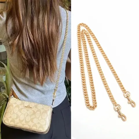 Metall Taschenkette Ersatz Für Umhängetasche Schultertasche DIY Handtasche Zubehör Abnehmbare Metall Flache Gliederkette