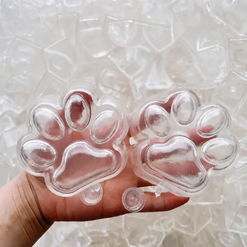 DIY Clear Cat Paw Squishy Empty Ball Shell TPR Material Stress Relief Handcraft Toy Accessories For Sensory Play Home Handheld Decor