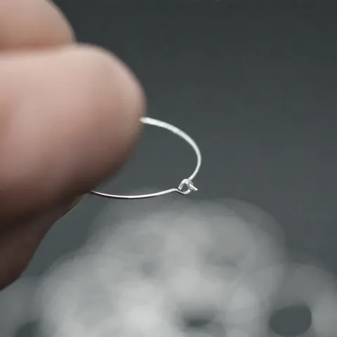 Round Wine Glass Charm Rings DIY Earring Hoop Findings Iron Metal For Jewelry Making Gold Silver White K Plated Round Circle Loops