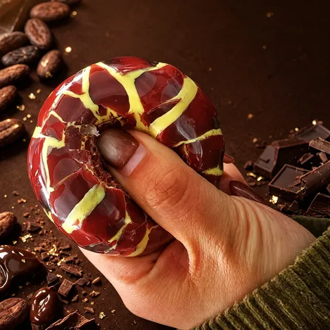 Handmade Crispy Wax Skin Squishy Ball Stress Relief Popping Sound Toy Simulated Food Donut Chocolate Bar For Sensory Play Adults Kids