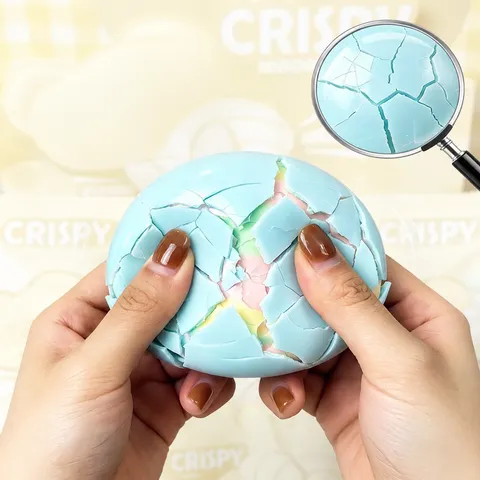 Handmade Crispy Wax Skin Squishy Ball Stress Relief Popping Sound Toy Simulated Food Donut Chocolate Bar For Sensory Play Adults Kids