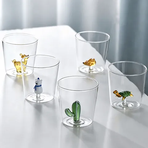 Kreative 3D Tierfigur In Borosilikatglas Tasse Hitzebeständige Transparente Wasserbecher Für Büro Zuhause Geschenk