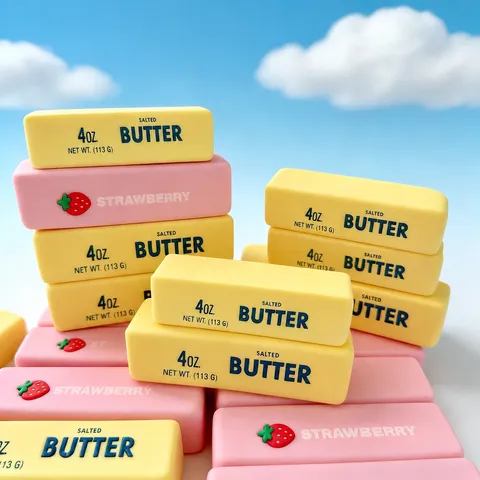 Realistic Food Butter Stick Squishy Toy For Kids Adults Stress Relief Cute Slow Rising Creamy Scented Fidget Sensory Toy Gift
