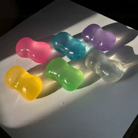 Simulation Coconut Oil Soap Squishy Toy Slow Rebound Stress Relief Simulation Food Soft TPR Semi Transparent Fidget Sensory Toy For Adults Kids Gift