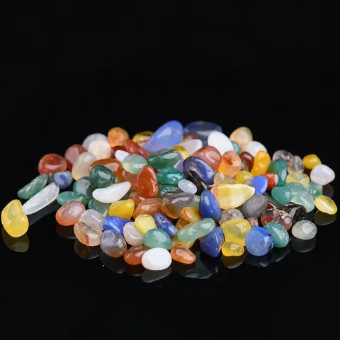 Gravier de Cristal Naturel Pierres Polies pour Purification Améthyste Obsidienne Quartz Minéraux Broyés pour Aquarium Décoration Maison Cristaux de Guérison