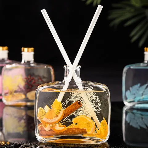 Natural Preserved Flower Reed Diffuser Glass Bottle Essential Oil Air Freshener Home Fragrance For Room Office Hotel Decor