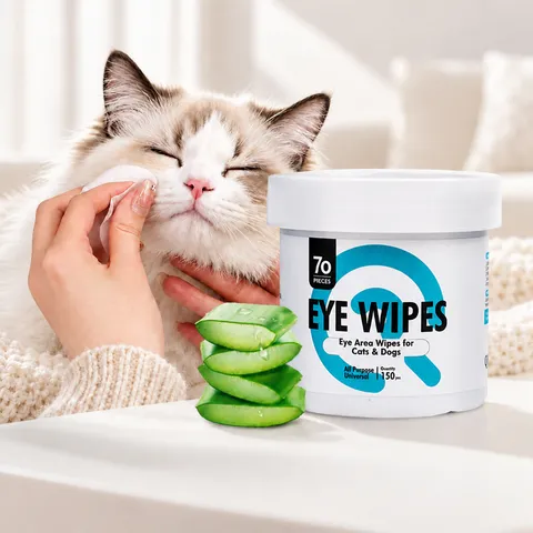 Pet Grooming Wipes Eye Ear Cleaning Tear Stain Remover Finger Sleeve Cat Dog Universal Gentle Non-Woven Fabric