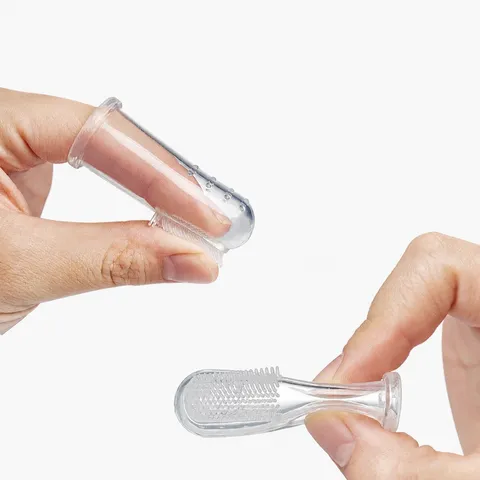 Soft Silicone Pet Finger Toothbrush For Oral Cleaning Double Sided Toothbrush Tool For Dogs And Cats Pet Dental Care Accessory