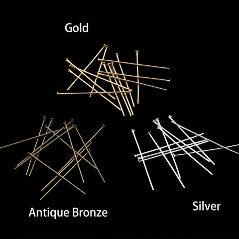Jewelry Making Head Pins Eye Pins T Pins Iron Metal Connectors For DIY Beading Earring Necklace Crafting Supplies