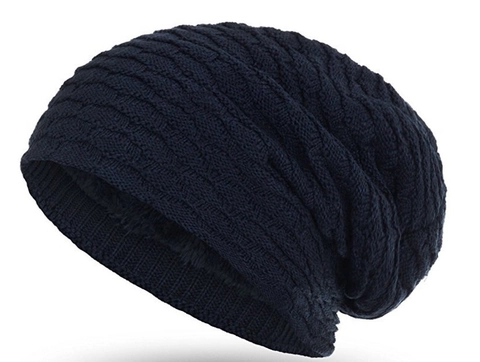 Berretto In Maglia Foderato In Pile Inverno Caldo Intrecciato Uomo Donna Esterno Sci