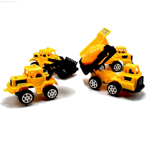 Plastic Engineering Construction Vehicle Excavator Bulldozer Roller Cement Truck Toy Sliding Inertia Simulation For Kids