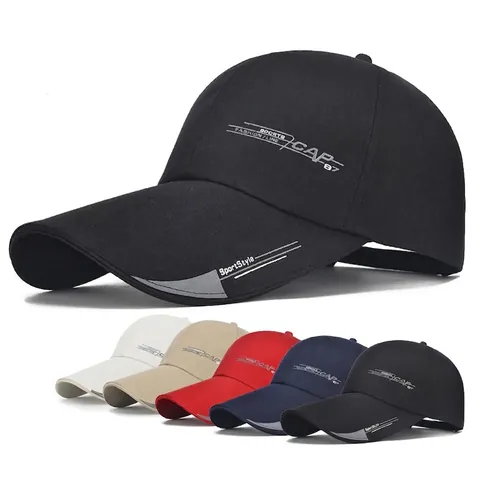 Casquette De Baseball Sport De Plein Air Bord Long Protection Solaire Respirante Polyester Coton Réglable Hommes Femmes