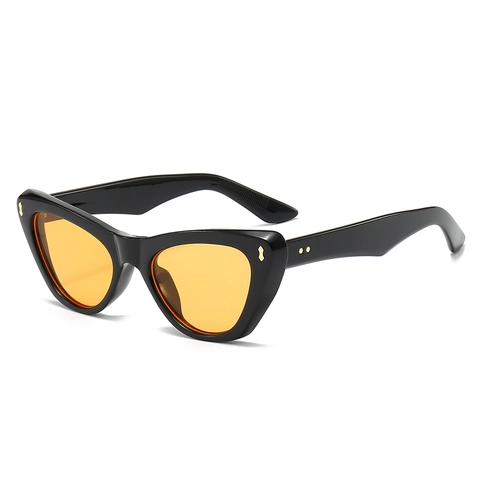 Gafas De Sol Ojo De Gato Vintage Marco PC Decoración Remaches Estampado Leopardo Protección UV400 Para Mujeres Hombres