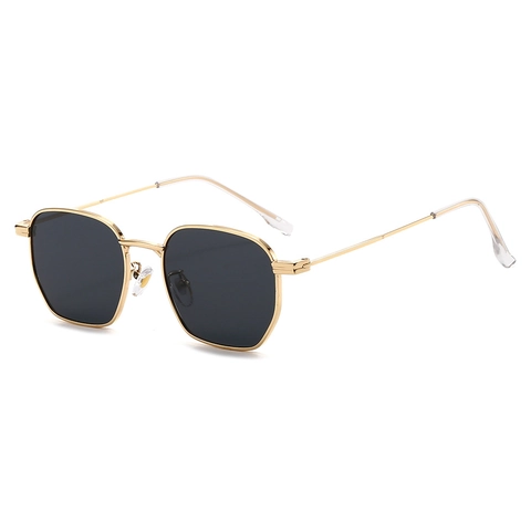 Sunglasses Retro Polygonal Metal Frame Anti-UV Trendy Square Fashion Eyewear For Women And Men Vintage Style