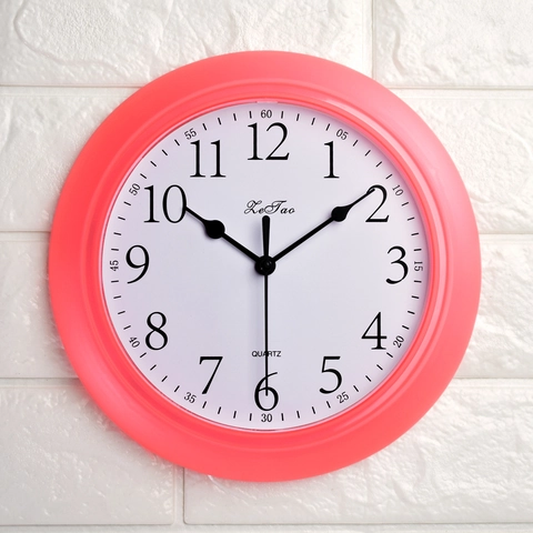 Orologio Da Parete Rotondo Minimalista Moderno Silenzioso Quarzo Senza Ticchettio Plastica Decorativo Per Soggiorno Ufficio