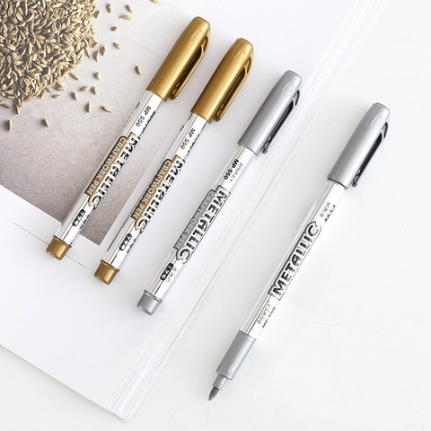 Metallic Craftwork Pens Gold Silver Markers Waterproof Quick Dry For DIY Greeting Card Photo Album Guest Sign In