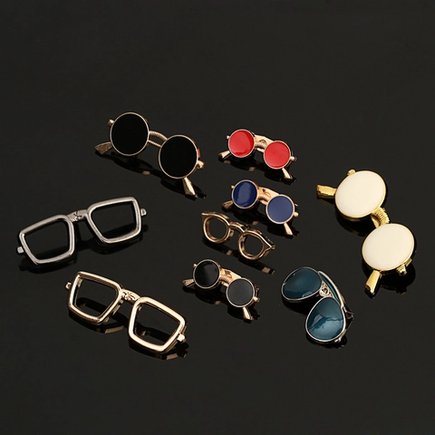 Spilla a Forma di Occhiali Vintage per Completo da Uomo Spilla da Bavero in Lega a Forma di Occhiali da Sole in Smalto Gioielli Regalo