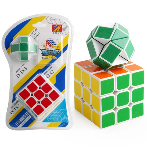 3x3x3 Zauberwürfel Und Magic Snake Twist Puzzle Pädagogisches Kunststoff Intelligenz Spielzeug Für Kinder Glatte Speed Cube