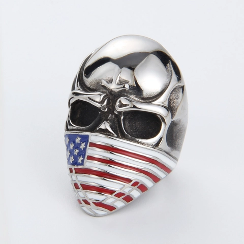 Schedel Ring Roestvrij Staal Punk Gothic Vintage Sieraden Voor Mannen Biker Stijl Accessoire