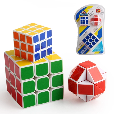 Zauberwürfel Und Zauberschlange Puzzle ABS Kunststoff Speed Cube Segmente Gehirntraining Pädagogisches Spielzeug Für Kinder