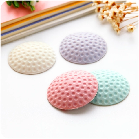 Silicone Door Handle Wall Protector Pad Golf Pattern Anti Collision Self Adhesive Shock Absorbing Noise Reduction Buffer Stopper