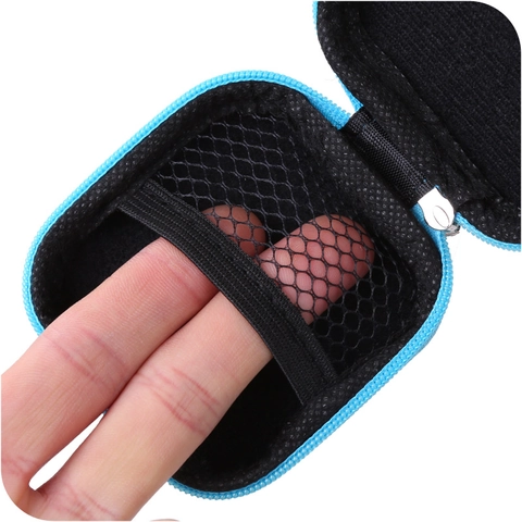 Tragbare EVA Hartschalen Kopfhörertasche Mini Reißverschluss Kabel Organizer Box Für Reisen Kleines Digitales Zubehör