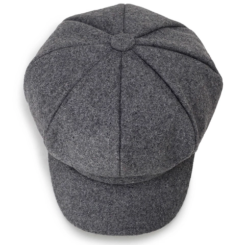 Gorra De Vendedor De Periódicos Para Mujer Mezcla De Lana Sombrero Octogonal Vintage Otoño Invierno Cálido Para Niñas