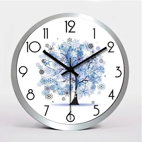 Orologio Da Parete Rotondo Telaio Metallo Acciaio Inossidabile Movimento Quarzo Silenzioso Moderno Minimalista Arredamento Casa