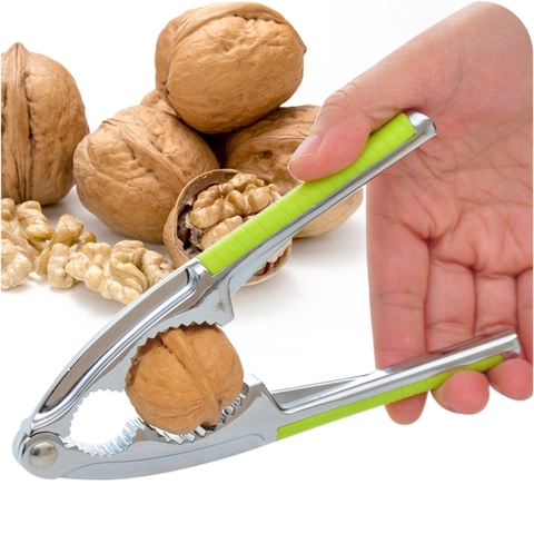 Schiaccianoci Multifunzionale In Metallo Con Impugnatura Verde Antiscivolo Per Noci Nocciole Strumento Da Cucina Manuale Robusto