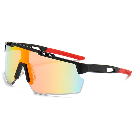 Gafas De Sol Deportivas Gafas De Ciclismo Montura PC Protección UV400 Espejo Colorido Cortavientos Para Hombre Mujer
