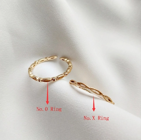 Anello In Argento Sterling 925 Placcato Oro 18K Sottile Minimalista Regolabile Aperto Geometrico Fascia A Onda