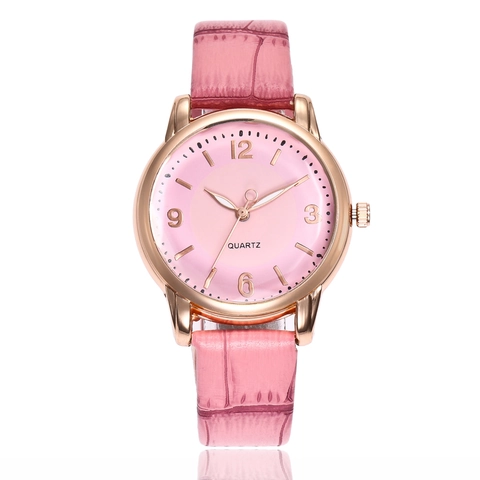 Montre Femme Quartz Mode Minimaliste Boîtier Alliage Cadran Rond Bracelet Cuir PU Motif Crocodile Analogique