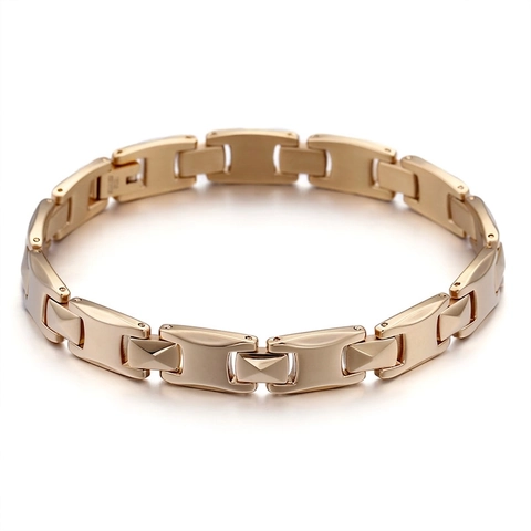 Bracciale A Maglie Geometriche In Acciaio Inossidabile Per Uomo Donna Gioielli Minimalisti Lucidati Stile Industriale Regalo Coppia