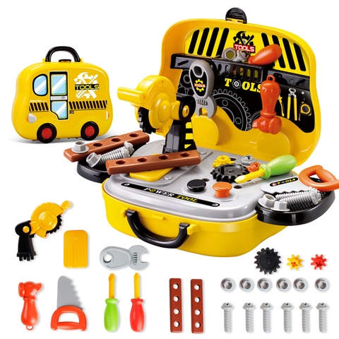 Kinder Rollenspiel Spielzeugkoffer Küche Arzt Make-Up Werkzeuge Simulation Rollenspiel Pädagogisches Geschenk Kunststoff