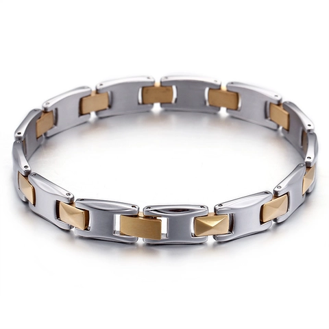 Roestvrijstalen Schakelarmband Titanium Geometrisch Gepolijst Industrieel Zakelijke Stijl Heren Unisex Sieraden