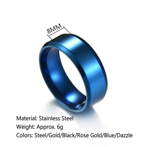 Anillo De Acero Inoxidable Pulido Minimalista Banda Lisa Joyería De Moda Accesorio Para Hombres Y Mujeres