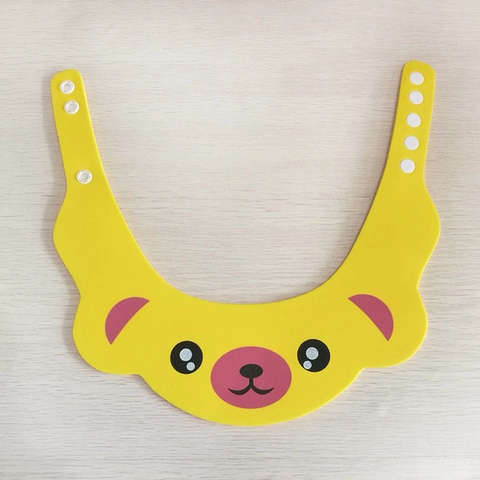 Baby Shower Cap EVA Foam Adjustable Shampoo Hat Waterproof Ear Protection Cartoon Animal Design For Toddlers