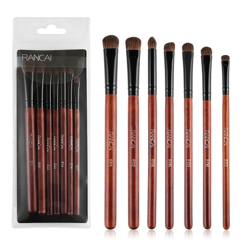 Pennelli Per Trucco Occhi Sfumatura Professionali Pelo Di Pony Manico In Legno Tubo In Alluminio Per Cosmetici