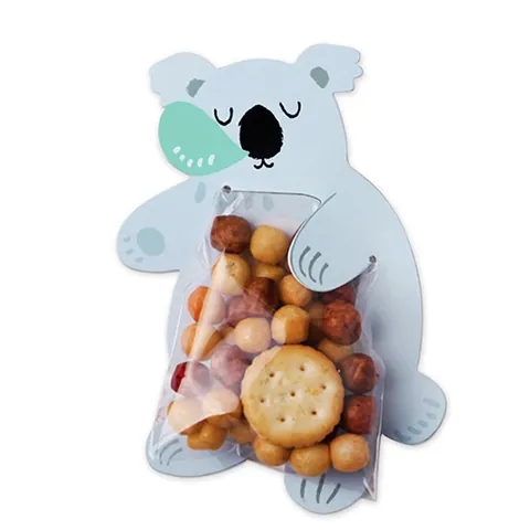 Cartoon Animal Candy Packaging Cards Cardboard Paper Decorative Snack Bags For Birthday Party Gift Wrapping Cute Rabbit Bear Koala Raccoon Design