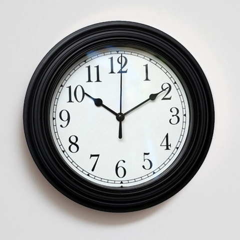 Reloj De Pared Redondo Moderno Silencioso Sin Tic-Tac Números 3D Plástico Con Pilas Cuarzo Para Decoración De Sala De Oficina