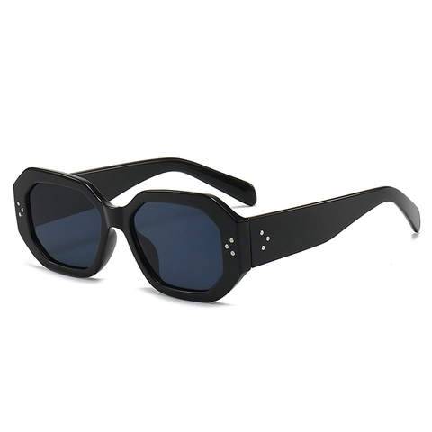 Gafas De Sol Hexagonales Irregulares Retro Para Mujeres Hombres Vintage Marco De PC Decoración De Remaches UV400