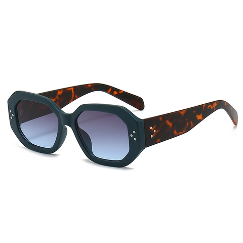 Gafas De Sol Hexagonales Irregulares Retro Para Mujeres Hombres Vintage Marco De PC Decoración De Remaches UV400