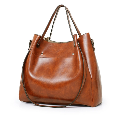 Vintage PU Leder Tragetasche Umhängetasche Clutch Und Kartenhalter Retro Große Kapazität Damenmode Mehrzweck